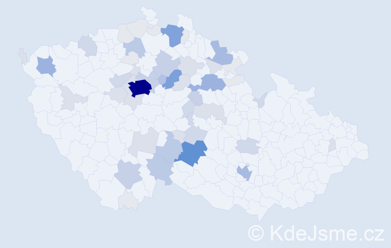 Příjmení: 'Rychetský', počet výskytů 208 v celé ČR