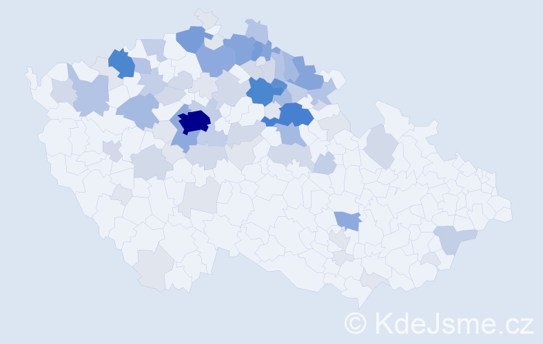 Příjmení: 'Vitvar', počet výskytů 262 v celé ČR