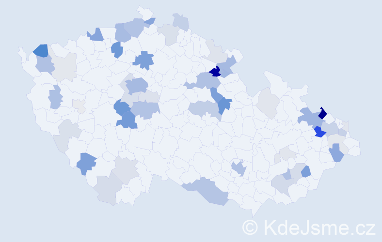 Příjmení: 'Stein', počet výskytů 192 v celé ČR