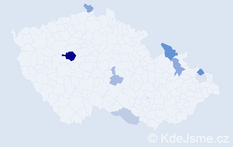 Příjmení: 'Bíllá', počet výskytů 16 v celé ČR