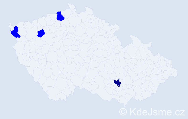 Příjmení: 'Abbes', počet výskytů 5 v celé ČR