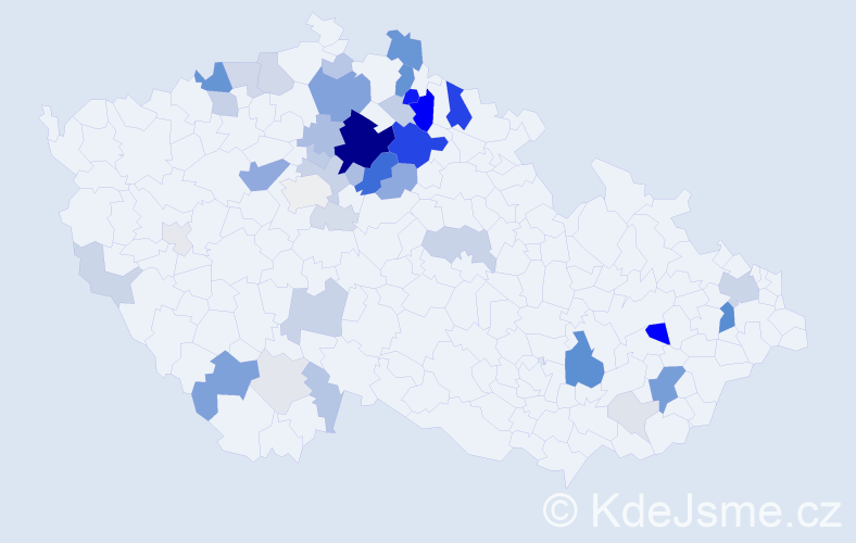 Příjmení: 'Klacková', počet výskytů 149 v celé ČR