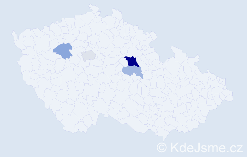 Příjmení: '"Dalla-Valle"', počet výskytů 12 v celé ČR