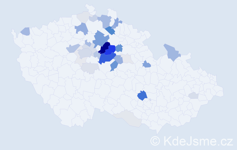Příjmení: 'Senohrábek', počet výskytů 136 v celé ČR