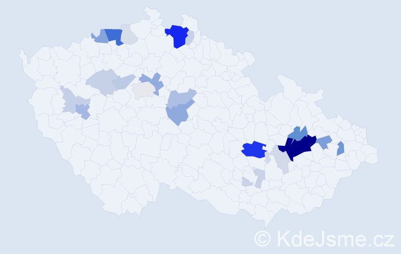 Příjmení: 'Tandlerová', počet výskytů 85 v celé ČR