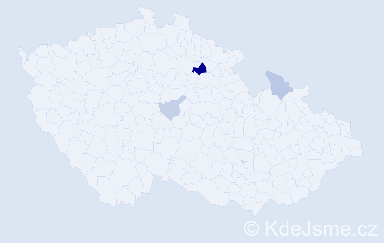 Příjmení: 'Badovská', počet výskytů 6 v celé ČR