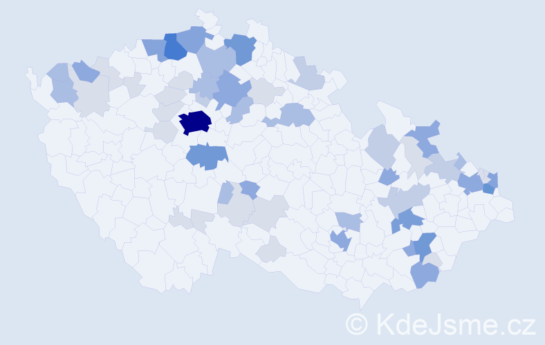 Příjmení: 'Milko', počet výskytů 172 v celé ČR