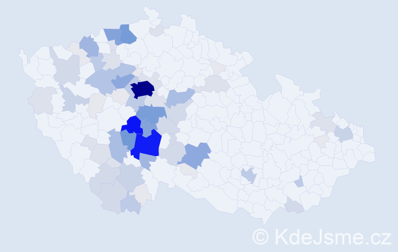Příjmení: 'Pejša', počet výskytů 340 v celé ČR