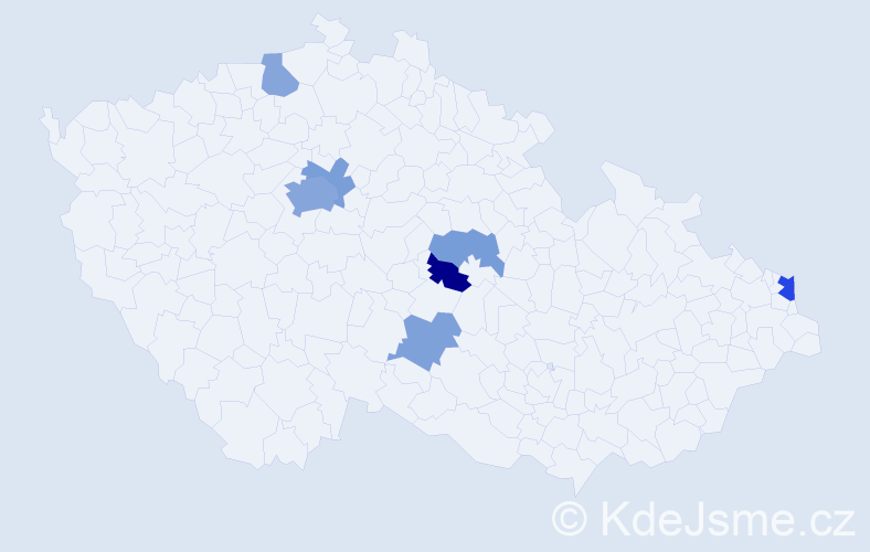 Příjmení: 'Textorová', počet výskytů 14 v celé ČR