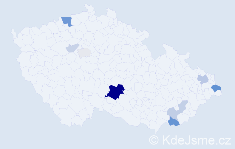 Příjmení: 'Homa', počet výskytů 28 v celé ČR