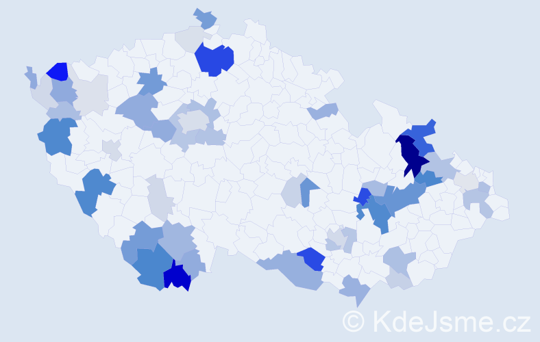 Příjmení: 'Koleňák', počet výskytů 173 v celé ČR