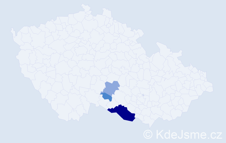 Příjmení: 'Sumek', počet výskytů 8 v celé ČR