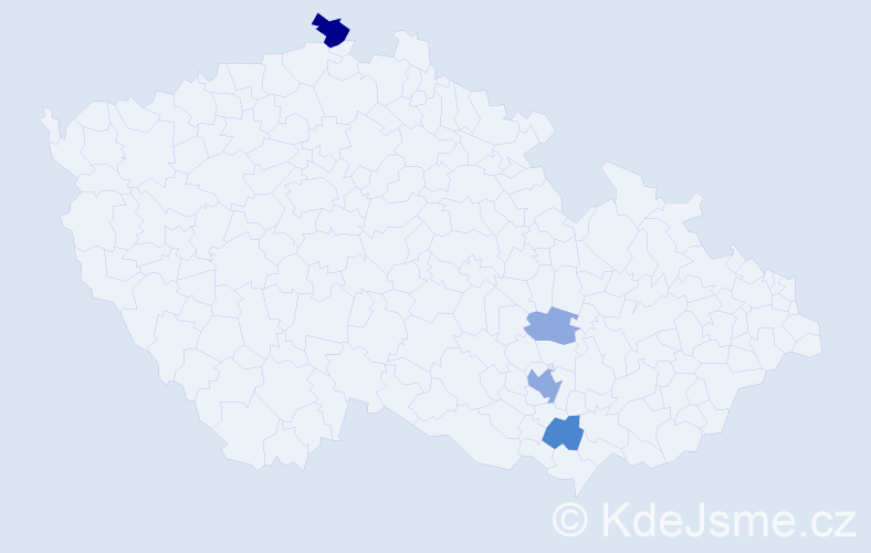 Příjmení: 'Stelmaščuková', počet výskytů 9 v celé ČR