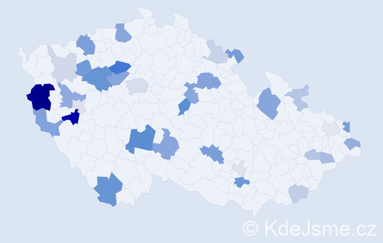 Příjmení: 'Katonová', počet výskytů 86 v celé ČR