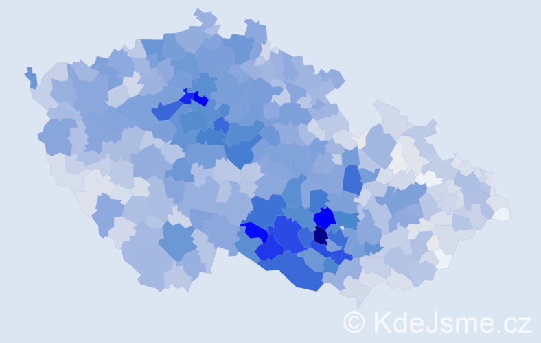 Příjmení: 'Pokorná', počet výskytů 11049 v celé ČR