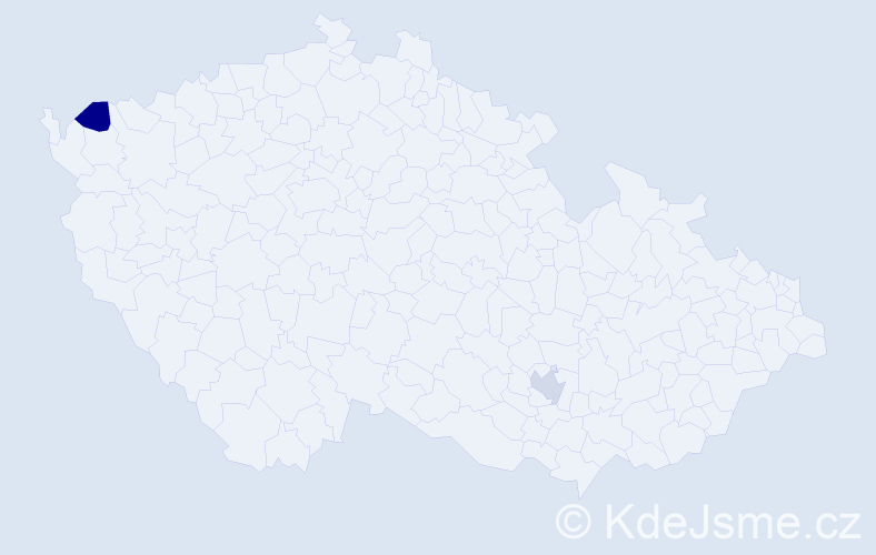 Příjmení: 'Démuth', počet výskytů 2 v celé ČR