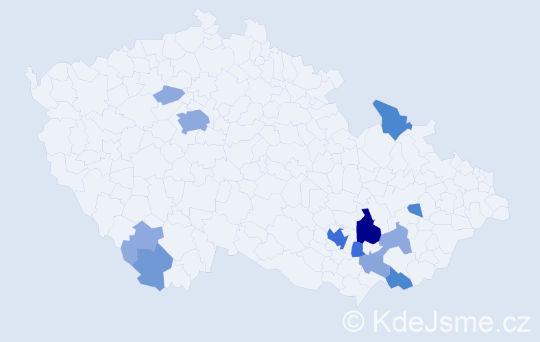 Příjmení: 'Kehmová', počet výskytů 41 v celé ČR