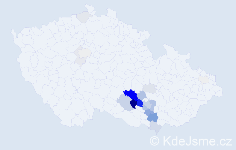 Příjmení: 'Brym', počet výskytů 66 v celé ČR