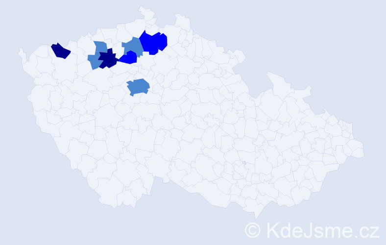 Příjmení: 'Ikráth', počet výskytů 14 v celé ČR