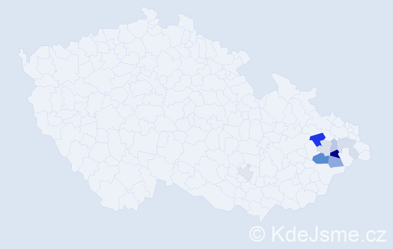 Příjmení: 'Gurášová', počet výskytů 32 v celé ČR