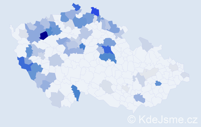 Příjmení: 'Kocková', počet výskytů 222 v celé ČR