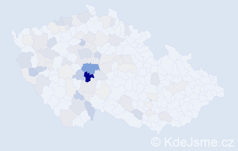 Příjmení: 'Vyhnalová', počet výskytů 300 v celé ČR
