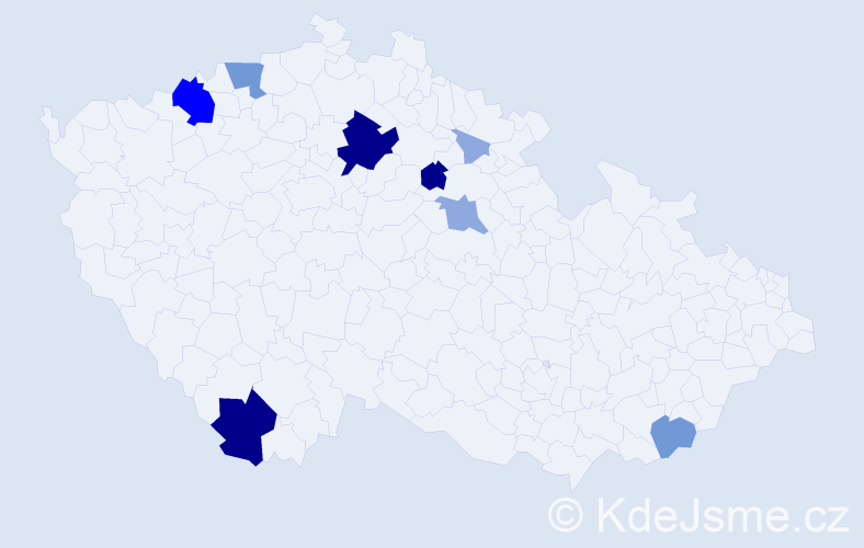 Příjmení: 'Sanko', počet výskytů 28 v celé ČR