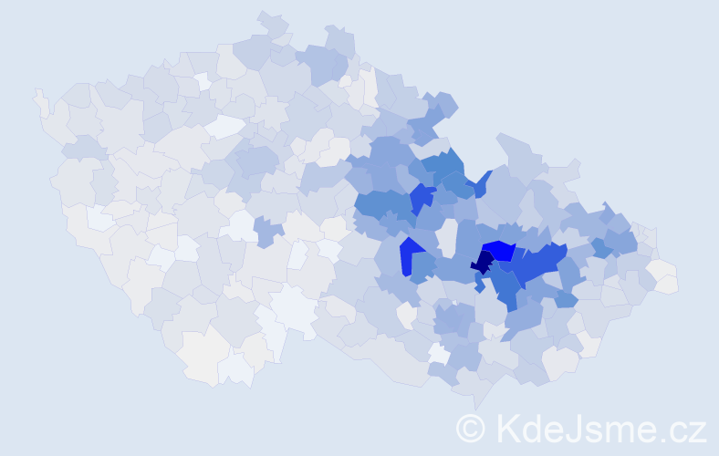 Příjmení: 'Dostál', počet výskytů 6278 v celé ČR