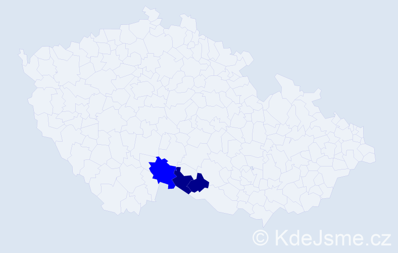 Příjmení: 'Rehardtová', počet výskytů 8 v celé ČR