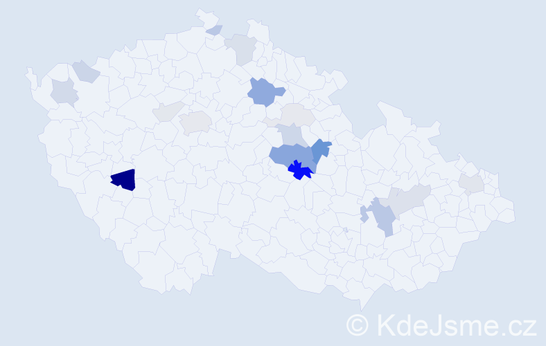 Příjmení: 'Spilko', počet výskytů 54 v celé ČR