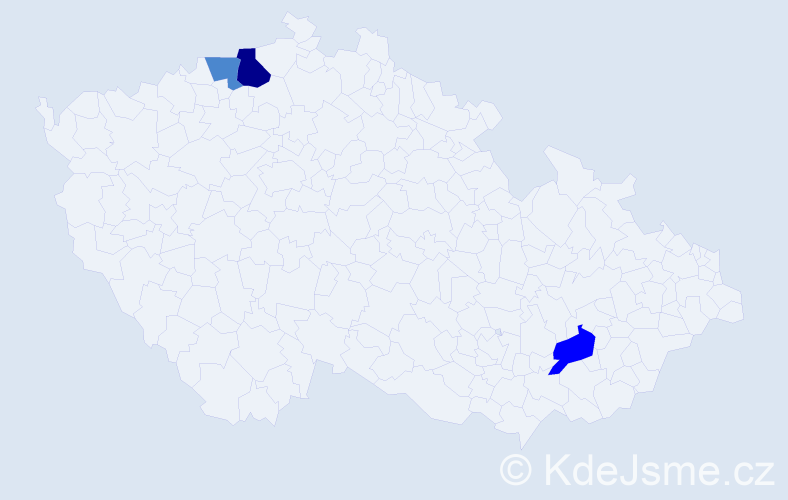 Příjmení: 'Zygar', počet výskytů 6 v celé ČR