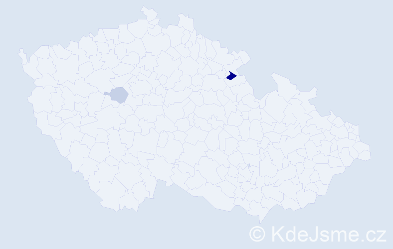 Příjmení: 'Šnipsová', počet výskytů 4 v celé ČR