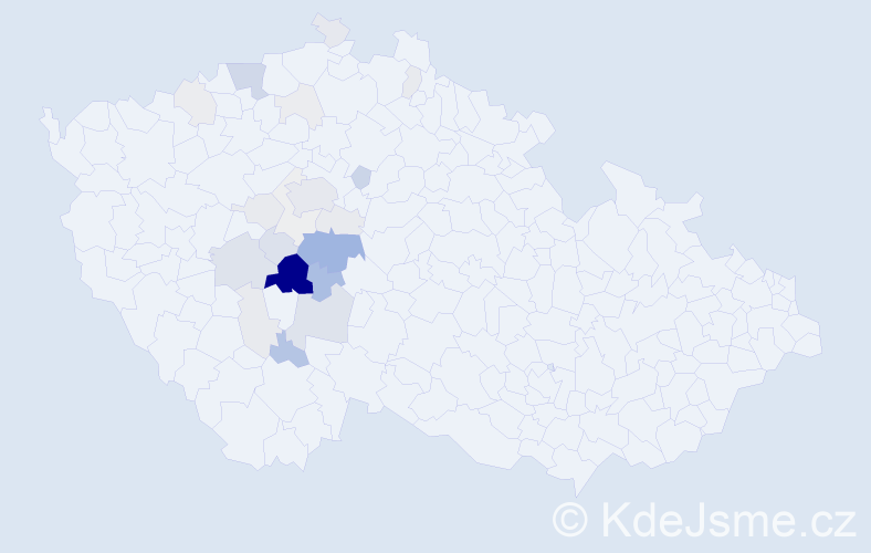 Příjmení: 'Hulan', počet výskytů 84 v celé ČR