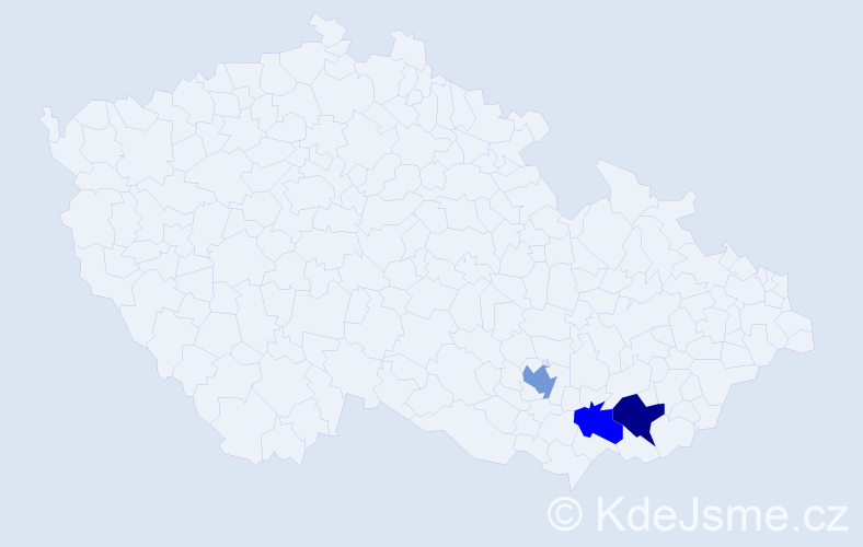 Příjmení: 'Krojzlová', počet výskytů 12 v celé ČR