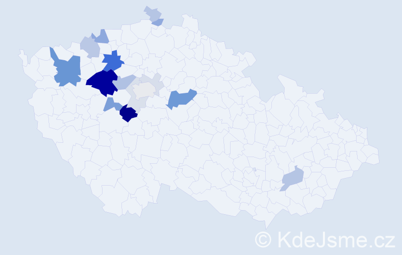 Příjmení: 'Uriková', počet výskytů 55 v celé ČR