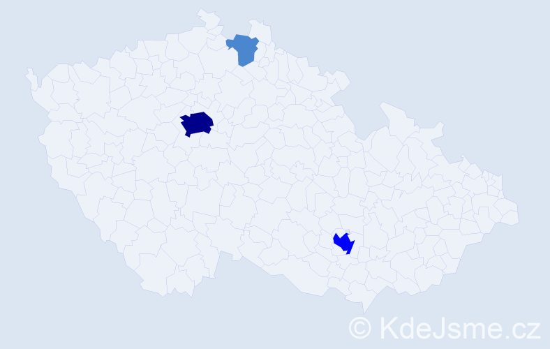 Příjmení: '"De Rose"', počet výskytů 6 v celé ČR