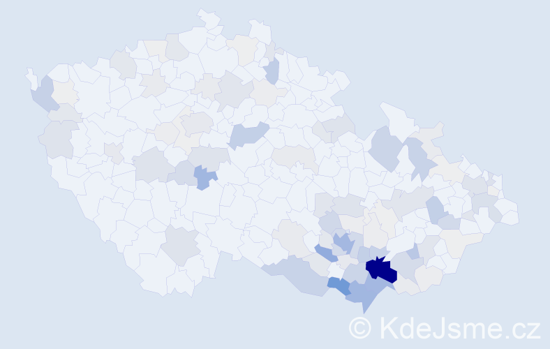 Příjmení: 'Strmisková', počet výskytů 398 v celé ČR