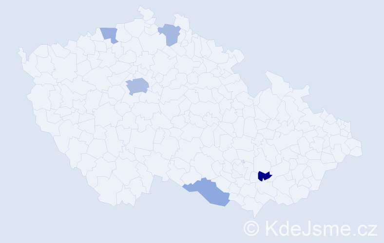 Příjmení: 'Prokhorov', počet výskytů 10 v celé ČR