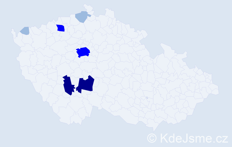 Příjmení: 'Mimráčková', počet výskytů 16 v celé ČR