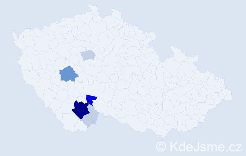 Příjmení: 'Bicerová', počet výskytů 27 v celé ČR
