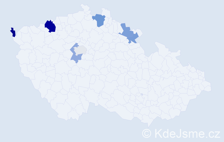 Příjmení: 'Prokopčáková', počet výskytů 11 v celé ČR
