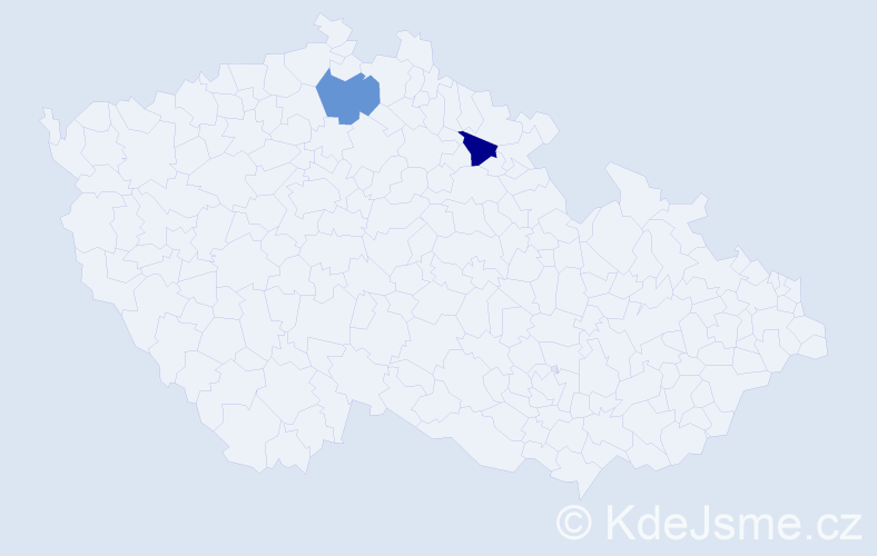 Příjmení: 'Pryšinger', počet výskytů 8 v celé ČR