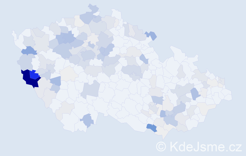 Příjmení: 'Ledvina', počet výskytů 571 v celé ČR