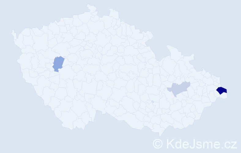Příjmení: 'Karczmarzyková', počet výskytů 15 v celé ČR