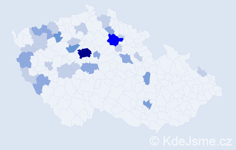Příjmení: 'Styblíková', počet výskytů 65 v celé ČR