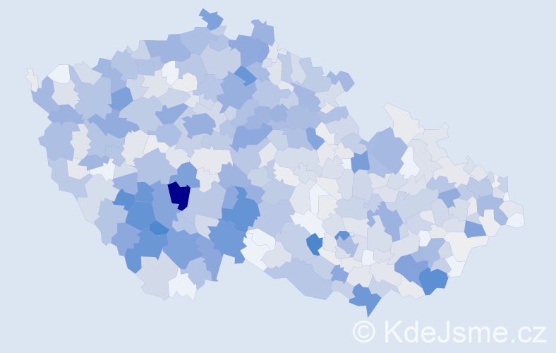 Příjmení: 'Vlk', počet výskytů 3250 v celé ČR