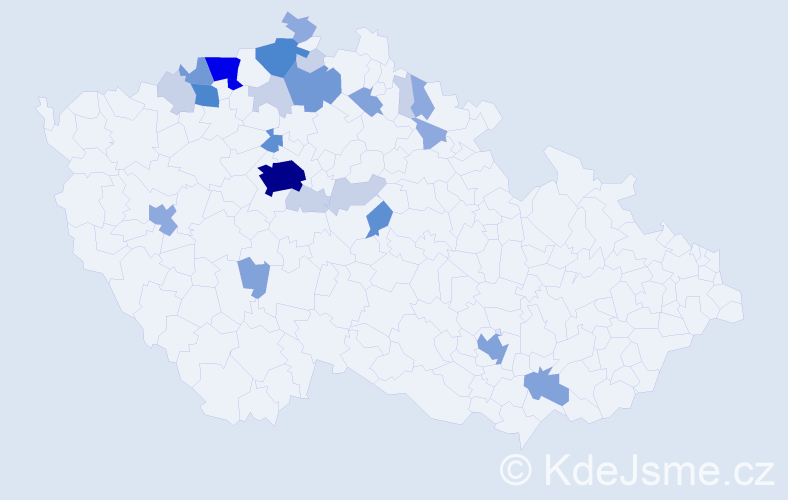 Příjmení: 'Chleborádová', počet výskytů 78 v celé ČR