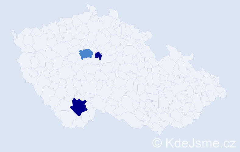 Příjmení: 'Mulica', počet výskytů 7 v celé ČR