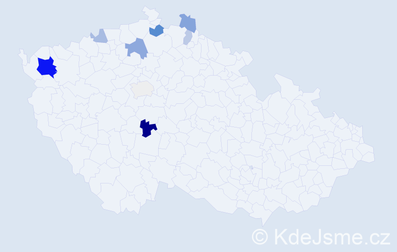 Příjmení: 'Runge', počet výskytů 19 v celé ČR