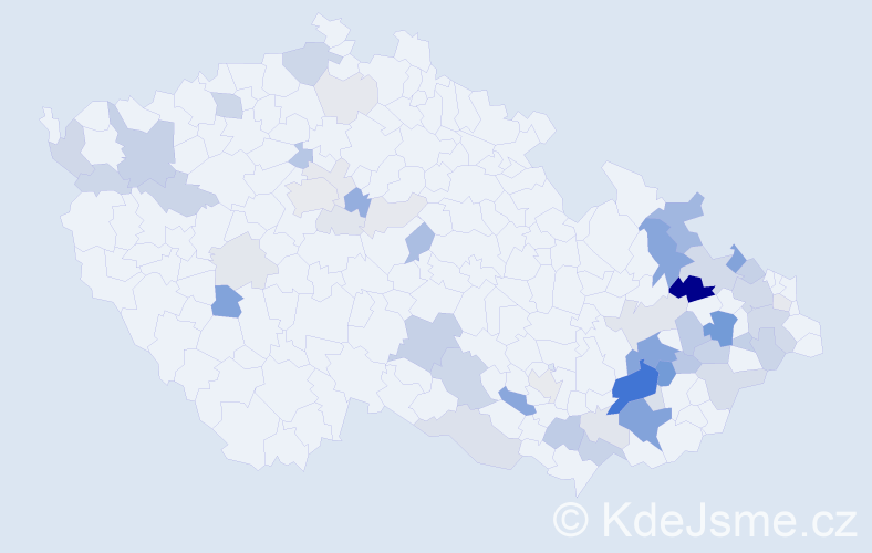 Příjmení: 'Buksová', počet výskytů 157 v celé ČR